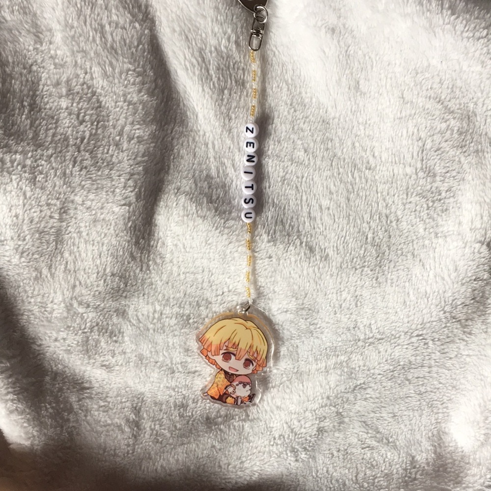 Zenitsu demon slayer charm(comes with stickers)